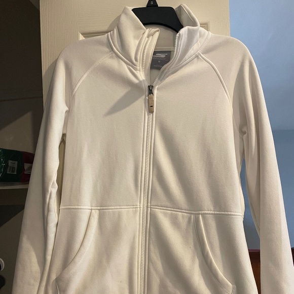 Sketchers white sweat jacket size M - Picture 1 of 5